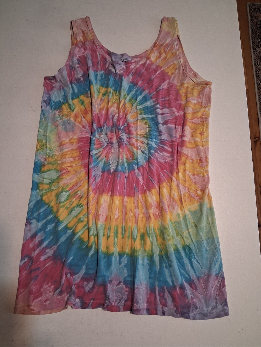 Tie-Dye Spiral Swimsuit Cover Up - Rainbow Colors OSFA